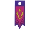 Lot ID: 385071192  Part No: multipls01a  Name: Plastic Part for Sets 41179 and 41180 - Dark Purple and Magenta Flag with Lime Elves Symbol Pattern