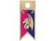 Lot ID: 209374104  Part No: multipls07a  Name: Plastic Part for Sets 41173 and 41176 - Flag with Dragon Head on Magenta and Dark Blue Background Pattern