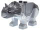 Part No: tricera10 Name: Dinosaur Triceratops Baby with Dark Bluish Gray Top with Flat Silver Horns and Beak Pattern with Brick and Plate Part No: tricera10 Name: Dinosaur Triceratops Baby with Dark Bluish Gray Top with Flat Silver Horns and Beak Pattern with Brick and Plate