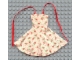 Part No: x32px2  Name: Scala, Clothes Female Dress with Red/White Flower Pattern