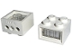 Part No: 08010bc01  Name: Electric, Light Brick 12V 2 x 2 with 3 Plug Holes, Trans-Clear Diffuser Lens