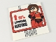 Part No: 10202pb006  Name: Tile 6 x 6 with Bottom Tubes with Mrs. Incredible, Arrow and '18% APPROVAL RATING' Sign Pattern
