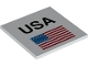 Part No: 10202pb028  Name: Tile 6 x 6 with Bottom Tubes with 'USA' and United States Flag Pattern