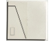 Lego part: Tile 6 x 6 with Bottom Tubes with Hull Plates, Dark Bluish Gray Rectangle and Black Bent Line Pattern Model Left Side (Sticker) - Set 75309