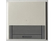 Lego part: Tile 6 x 6 with Bottom Tubes with Hull Plates, Dark Bluish Gray Panel with Black Rectangle and Outlines Pattern (Sticker) - Set 75309