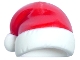 Part No: 102264pb01  Name: Minifigure, Headgear Cap, Santa with Molded Red Top Pattern