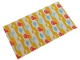 Lot ID: 385890863  Part No: 103669pb01  Name: Duplo, Cloth Towel 5 x 9 cm with Coral and Light Aqua Ducks, Medium Blue Spots and Yellow Stripes Pattern