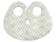 Part No: 104390  Name: Minifigure Cape Cloth, High Rounded Oval Narrow Collar, Full Circle Neck Cut