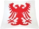 Part No: 108774pb01  Name: Cloth Sail 24 x 20 with Red Durmstrang Double-Headed Eagle Pattern