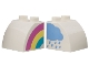 Lot ID: 373235321  Part No: 11170pb16R  Name: Duplo, Brick 2 x 2 x 1 1/2 Slope Curved with Dark Pink, Bright Light Yellow, and Medium Azure Rainbow and Bright Light Blue Rain Cloud Pattern on Opposite Sides Model Right Side