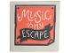 Part No: 11203pb124 Name: Tile, Modified 2 x 2 Inverted with Coral Poster with 'Music is My ESCAPE' Pattern (Sticker) - Set 76781 Part No: 11203pb124 Name: Tile, Modified 2 x 2 Inverted with Coral Poster with 'Music is My ESCAPE' Pattern (Sticker) - Set 76781