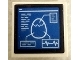 Part No: 11203pb127 Name: Tile, Modified 2 x 2 Inverted with Computer Screen with Black Border, White Egg and Writing Lines on Blue Background Pattern (Sticker) - Set 76961 Part No: 11203pb127 Name: Tile, Modified 2 x 2 Inverted with Computer Screen with Black Border, White Egg and Writing Lines on Blue Background Pattern (Sticker) - Set 76961