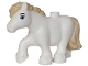 Part No: 112160pb03  Name: Horse, Friends Style, Pony with Molded Tan Mane and Tail and Printed Black Eyebrow and Eyelash, Medium Azure Eye Pattern (Bramble)