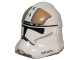 Part No: 11217pb13  Name: Minifigure, Headgear Helmet SW Clone Trooper with Gold Gunner Pattern
