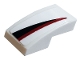 Part No: 11477pb107R  Name: Slope, Curved 2 x 1 x 2/3 with Red and Black Stripe Pattern Model Right Side (Sticker) - Set 76896