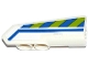 Part No: 11946pb015  Name: Technic, Panel Fairing #21 Very Small Smooth, Side B with Blue Line and Blue and Lime Danger Stripes Pattern (Sticker) - Set 42047
