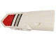 Part No: 11946pb043  Name: Technic, Panel Fairing #21 Very Small Smooth, Side B with Red and Silver Stripes Pattern (Sticker) - Set 42057
