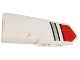 Part No: 11947pb043  Name: Technic, Panel Fairing #22 Very Small Smooth, Side A with Red and Silver Stripes Pattern (Sticker) - Set 42057