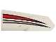Part No: 11947pb044  Name: Technic, Panel Fairing #22 Very Small Smooth, Side A with Red and Silver Tapered Stripes Pattern (Sticker) - Set 42057