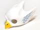 Part No: 12549pb01  Name: Minifigure, Headgear Mask Bird / Eagle with Yellow Beak and Medium Blue Feathers Pattern