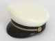 Lot ID: 360797438  Part No: 12895pb01  Name: Minifigure, Headgear Cap, Captain with Sailor Black Visor and Gold Braid Pattern