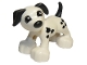 Part No: 1396pb03  Name: Duplo Dog with Reddish Brown Eyes and Black Ears, Nose, Tail, and Spots Pattern