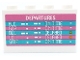 Lot ID: 403419952  Part No: 14718pb063  Name: Panel 1 x 4 x 2 with Side Supports - Hollow Studs with Dark Pink and Medium Azure Departures Schedule Pattern (Sticker) - Set 41429