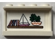 Part No: 14718pb089  Name: Panel 1 x 4 x 2 with Side Supports - Hollow Studs with Books, Boat, and Potted Plant on Shelf Pattern (Sticker) - Set 41702