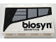 Part No: 14718pb092L  Name: Panel 1 x 4 x 2 with Side Supports - Hollow Studs with Black 'biosyn GENETICS' and Windows Pattern Model Left Side (Sticker) - Set 76949