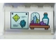 Part No: 14718pb096 Name: Panel 1 x 4 x 2 with Side Supports - Hollow Studs with Crystals and Bottle on Shelf and Picture of Gems Pattern (Sticker) - Set 43215 Part No: 14718pb096 Name: Panel 1 x 4 x 2 with Side Supports - Hollow Studs with Crystals and Bottle on Shelf and Picture of Gems Pattern (Sticker) - Set 43215