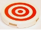 Part No: 14769pb0186  Name: Tile, Round 2 x 2 with Bottom Stud Holder with Red Concentric Circles / Target Pattern