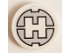 Part No: 14769pb167  Name: Tile, Round 2 x 2 with Bottom Stud Holder with Hero Factory 'H' Pattern (Sticker) - Set 44014