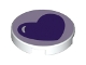 Part No: 14769pb235  Name: Tile, Round 2 x 2 with Bottom Stud Holder with Dark Purple Heart Pattern
