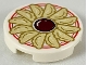 Part No: 14769pb252  Name: Tile, Round 2 x 2 with Bottom Stud Holder with Jiaozi and Sauce on Plate with Red Border Pattern