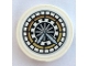 Part No: 14769pb271  Name: Tile, Round 2 x 2 with Bottom Stud Holder with HP Hogwarts Great Hall Clock Face Pattern (Sticker) - Set 75954