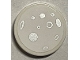 Part No: 14769pb480  Name: Tile, Round 2 x 2 with Bottom Stud Holder with Silver Circles and Ovals Pattern (Sticker) - Set 40484