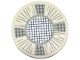 Part No: 14769pb747  Name: Tile, Round 2 x 2 with Bottom Stud Holder with Speaker Grille with Light Bluish Gray Circle, Lines and Dots Pattern (Sticker) - Set 41254