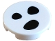 Part No: 14769pb780  Name: Tile, Round 2 x 2 with Bottom Stud Holder with 3 Black Dalmatian Spots Pattern