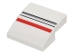 Part No: 15068pb075  Name: Slope, Curved 2 x 2 x 2/3 with Red, Light Bluish Gray and Black Stripes Pattern