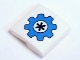 Part No: 15068pb148  Name: Slope, Curved 2 x 2 x 2/3 with Dark Azure Gear with Dark Blue Flower Pattern (Sticker) - Set 41346