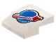 Part No: 15068pb403  Name: Slope, Curved 2 x 2 x 2/3 with Blue and Red Classic Space Logo Pattern