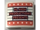 Part No: 15068pb632R  Name: Slope, Curved 2 x 2 x 2/3 with Theater Sign with Coral Border and 'HL HIGH PRODUCTIONS PRESENTS' Pattern Model Right Side (Sticker) - Set 41714