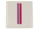Lot ID: 369332936  Part No: 15210pb161  Name: Road Sign 2 x 2 Square with Open O Clip with Medium Lavender and Magenta Letter I (2 Stripes) Pattern (Sticker) - Set 41732
