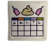 Part No: 15210pb196  Name: Road Sign 2 x 2 Square with Open O Clip with Poop, Scoops and Cleaning Schedule Chart Pattern (Sticker) - Set 41718