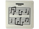 Part No: 15210pb198 Name: Road Sign 2 x 2 Square with Open O Clip with Sheet Music and Black Notes Pattern (Sticker) - Set 76781 Part No: 15210pb198 Name: Road Sign 2 x 2 Square with Open O Clip with Sheet Music and Black Notes Pattern (Sticker) - Set 76781