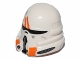Part No: 15308pb01  Name: Minifigure, Headgear Helmet SW Airborne Clone Trooper with Orange Markings Pattern