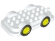 Lot ID: 408386906  Part No: 15314c04  Name: Duplo Car Base 4 x 8 with Neon Yellow Wheels with Black Tires