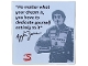 Part No: 1751pb016  Name: Tile 4 x 4 with Black 'Ayrton Senna' Signature, Quote and Image and Red Logo Pattern (Sticker) - Set 10330
