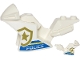 Part No: 18895pb18  Name: Motorcycle Fairing, Racing (Sport) Bike with 'POLICE', Blue and Bright Light Yellow Stripes and Gold Star Badge Logo Pattern on Both Sides (Stickers) - Sets 60244 / 60245 / 60246