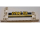 Part No: 18945pb004L  Name: Technic, Panel Plate 5 x 11 x 1 Tapered with 'MKIII' and Dark Blue and Yellow Stripes Pattern Model Left Side (Sticker) - Set 42055